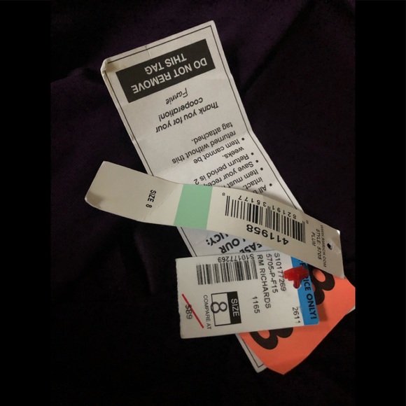 NEW R & M Richards Plum size 8 Dress stretchy - Picture 8 of 8